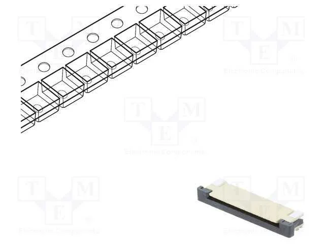 Conector: FFC/FPC, horizontais, PIN: 14, ZIF, SMT.