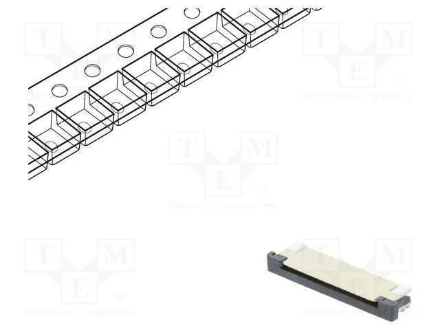 Conector: FFC/FPC, horizontais, PIN: 14, ZIF, SMT.