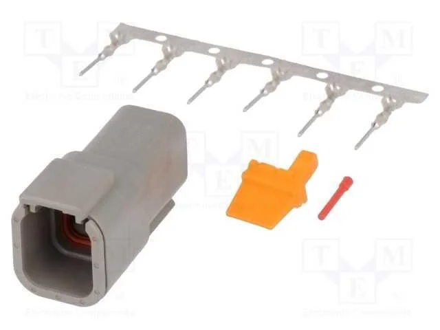 Conector: Fio-Fio, Dtm, Macho, Ficha, com Cabo, Pin: 6, Cerrar, Ip68