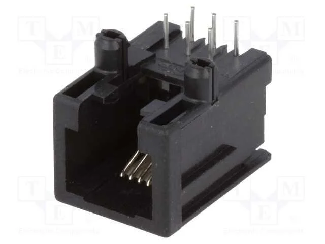 Tomada, Rj12, Pin: 6, de Perfil Baixo, Sistema: 6p6c, para Pcb, Tht