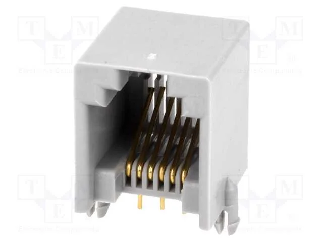 Tomada, RJ12, PIN: 6, Contatos: bronze de fósforo.