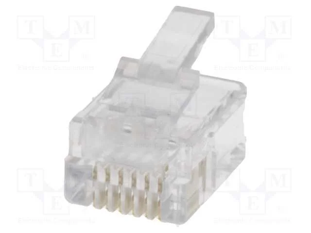 Ficha, RJ12, PIN: 6, Sistema: 6p6c, com cabo, IDC.