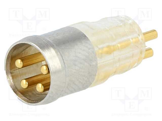 Conector: redondos, macho, PIN: 4, para inundar,c.