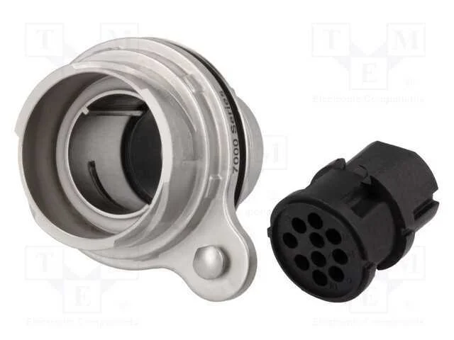Conector: redondos, tomada, fêmea, PIN: 10, sem c.