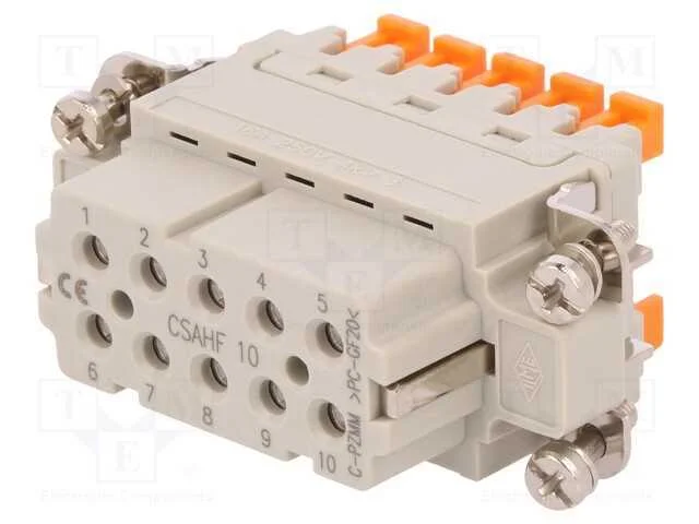 Conector: HDC, fêmea, CSAH, PIN: 10, 10+PE, taman.