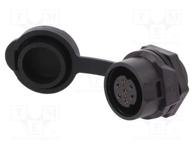 Conector: Redondos, Tomada, Tamanho 16, 02, Fêmea, Pin: 7, Ao Trinco