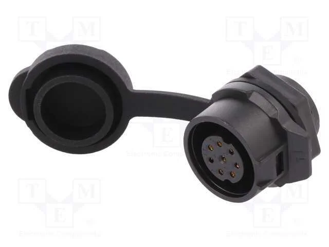 Conector: Redondos, Tomada, Tamanho 16, 02, Fêmea, Pin: 8, Ao Trinco