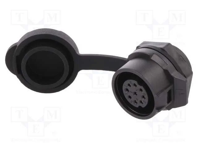 Conector: Redondos, Tomada, Tamanho 16, 02, Fêmea, Pin: 9, Ao Trinco