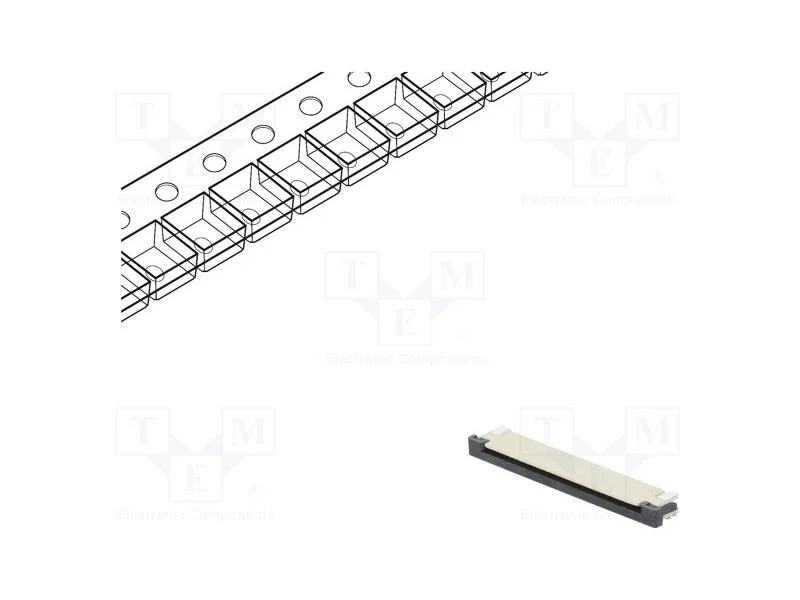 Conector: Ffc/Fpc, Horizontais, Pin: 24, Zif, Smt, Estanhado, 30mo