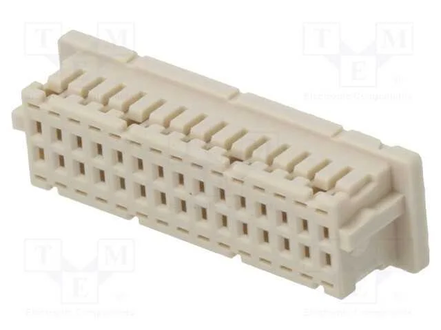 Ficha, Fio-Placa, F&ecirc;mea, Df20, 1mm, Pin: 30, Sem Contactos, com Cabo