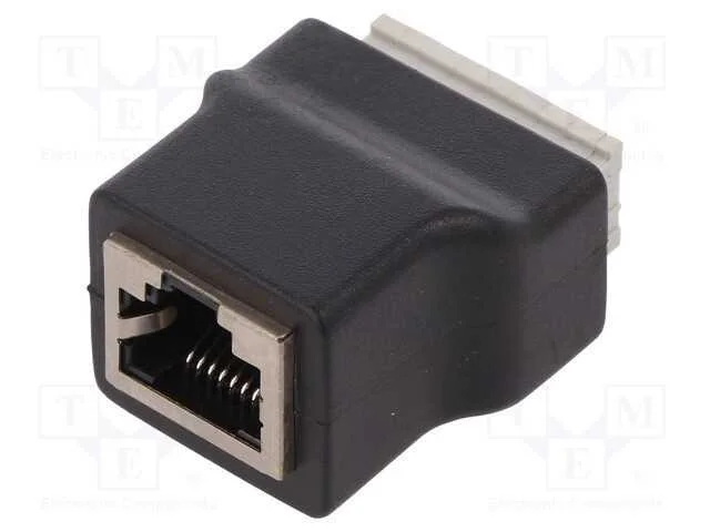 Adaptador, PIN: 8, bloco terminal,RJ45 tomada, ap.