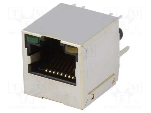 Tomada, RJ45, PIN: 8, blindadas,com díodo LED, Si.