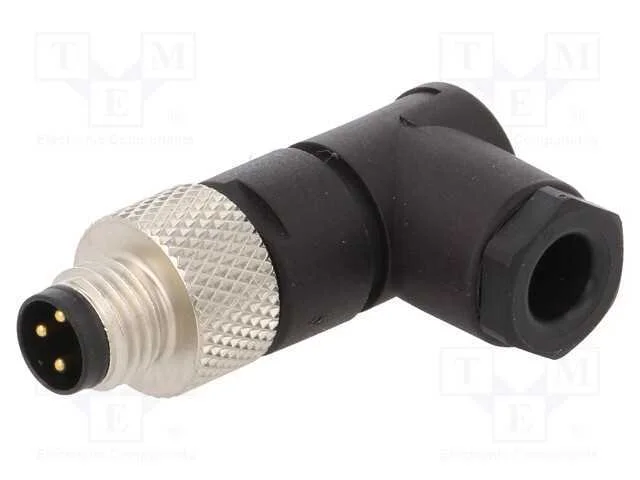 Conector: M8, macho, PIN: 3, angulares 90, com ca.