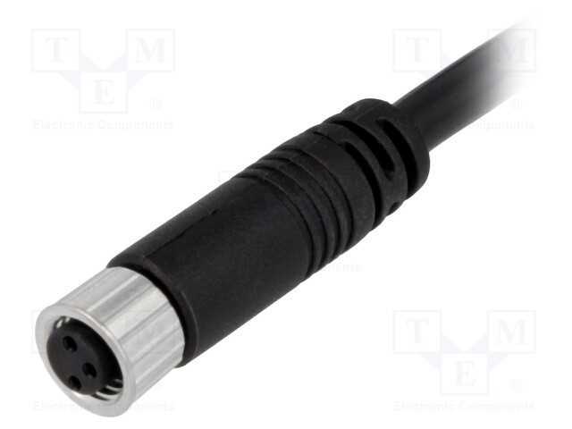 Conector: M8, 5m, fêmea, PIN: 3, simples, ficha, .