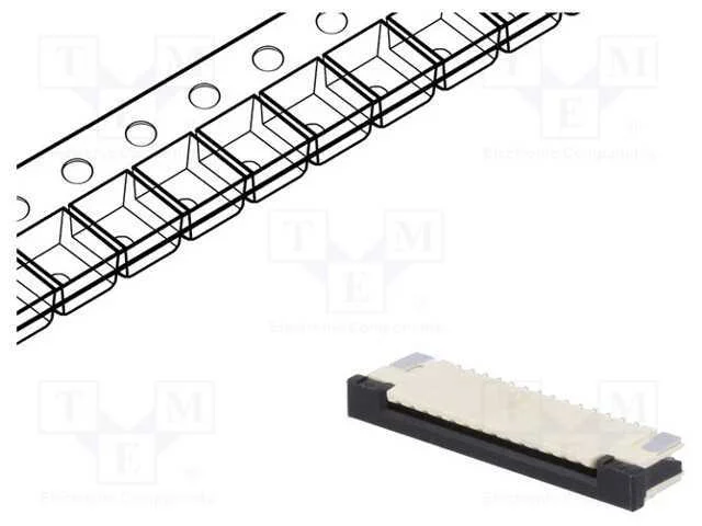 Conector: FFC/FPC, horizontais, PIN: 14, contacto.