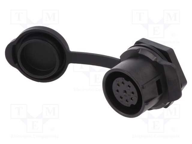 Conector: Redondos, Tomada, Tamanho 20, 02, Fêmea, Pin: 9, Ao Trinco