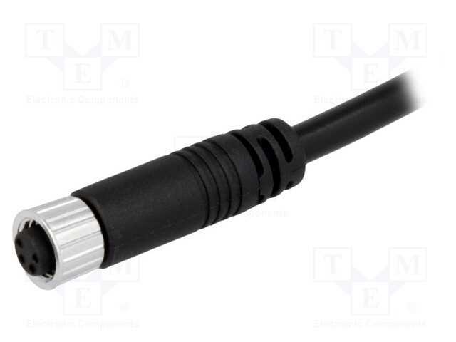 Conector: M8, 5m, fêmea, PIN: 4, simples, ficha, .