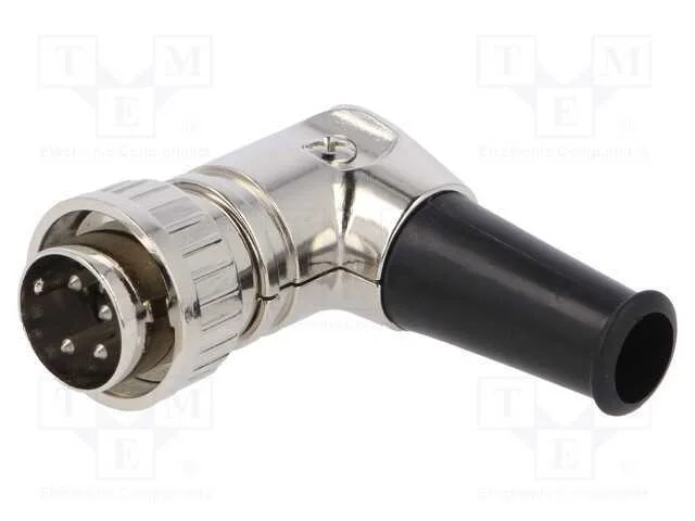 Ficha, Din, Macho, com o Anel Protetor, Pin: 4, Angulares 90