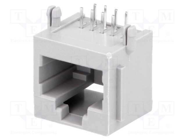 Tomada, RJ45, PIN: 8, Contatos: bronze de fósforo.