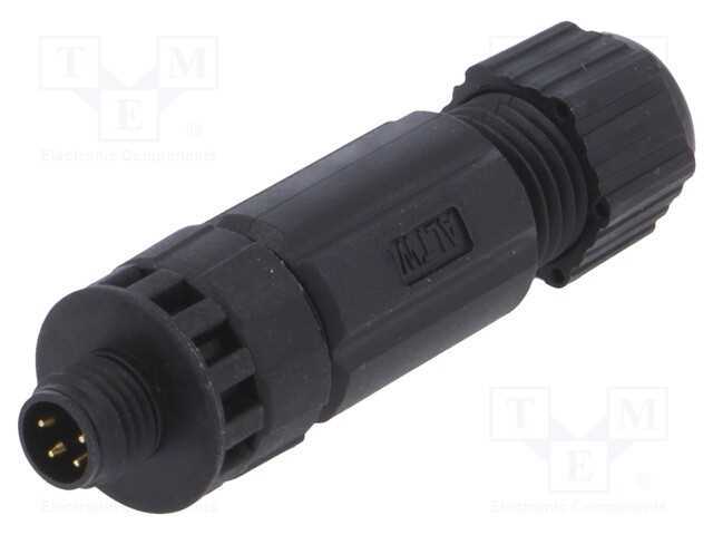 Conector: M8, macho, PIN: 4, simples, com cabo, f.