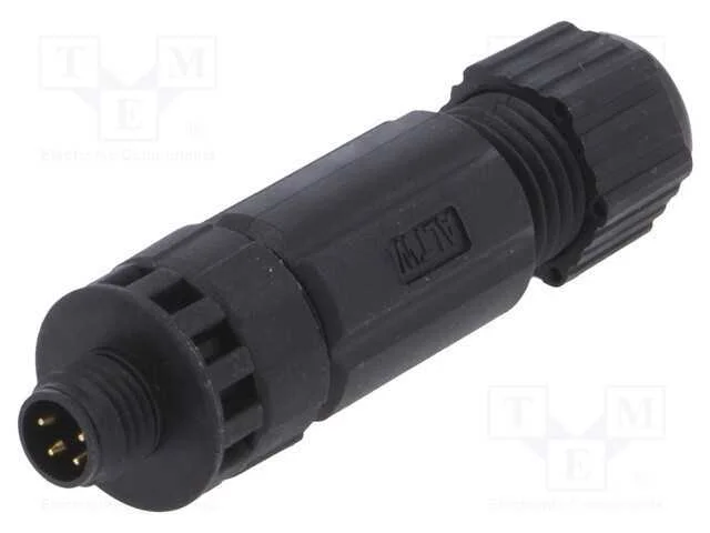Conector: M8, Macho, Pin: 4, Simples, com Cabo, Ficha, Ip67