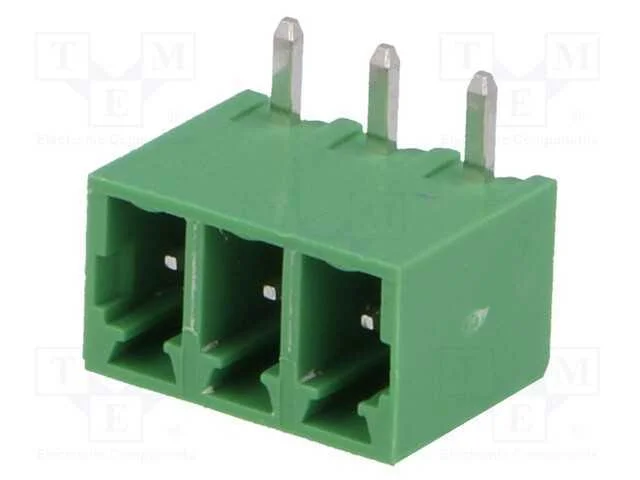 Bloco terminal separável, 3,81mm, faixas: 3, angu.