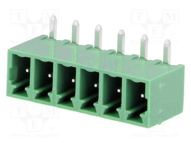 Bloco terminal separável, 3,81mm, faixas: 6, angu.