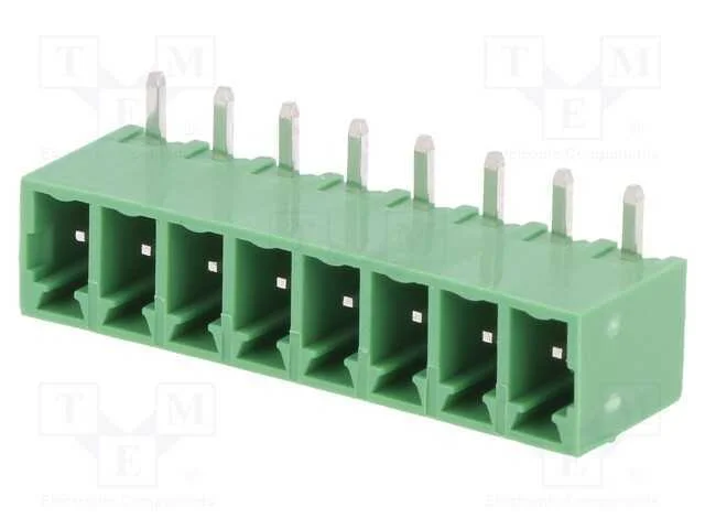 Bloco terminal separável, 3,81mm, faixas: 8, angu.