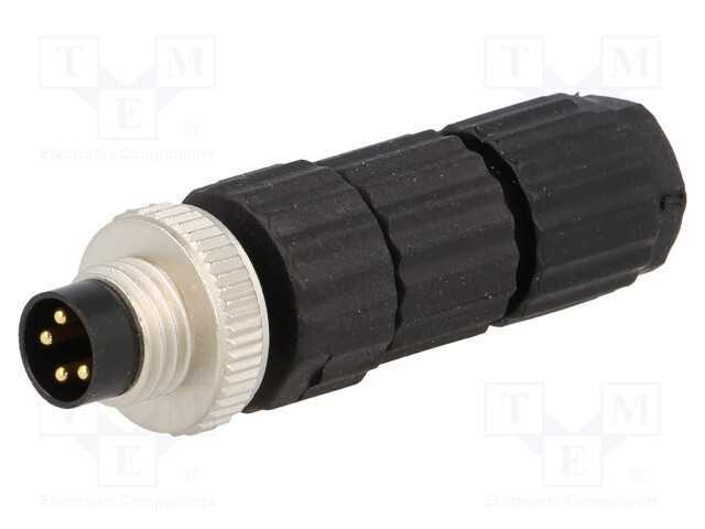 Conector: M8, macho, PIN: 4, simples, com cabo, f.