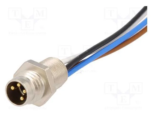 Conector: M8, 0,5m, macho, PIN: 4, com cabos, par.