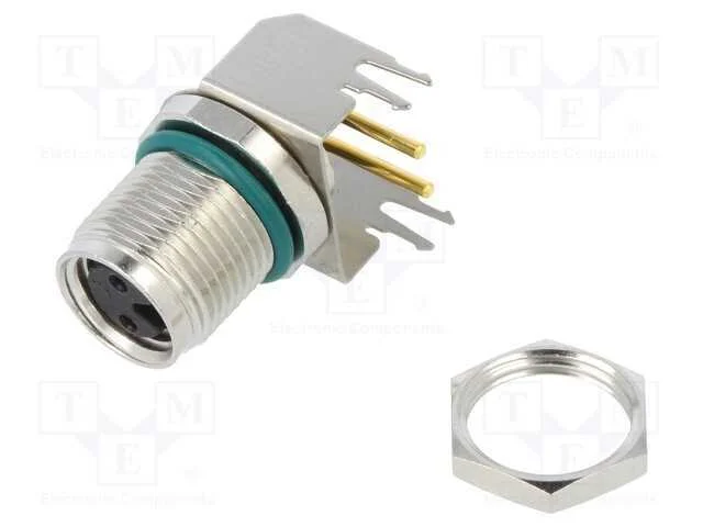 Conector: M8, Fêmea, Pin: 2, Angulares 90, para Pcb, Tomada, 4a
