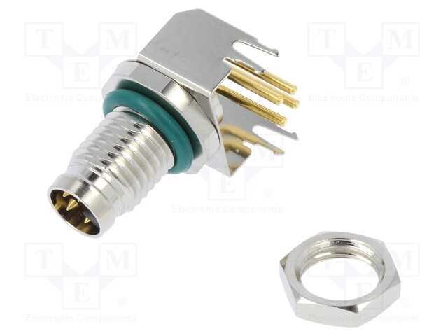 Conector: M8, macho, PIN: 4, angulares 90, para P.