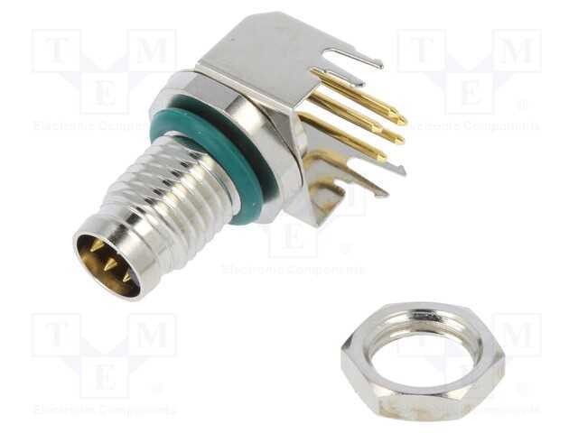 Conector: M8, macho, PIN: 5, angulares 90, para P.