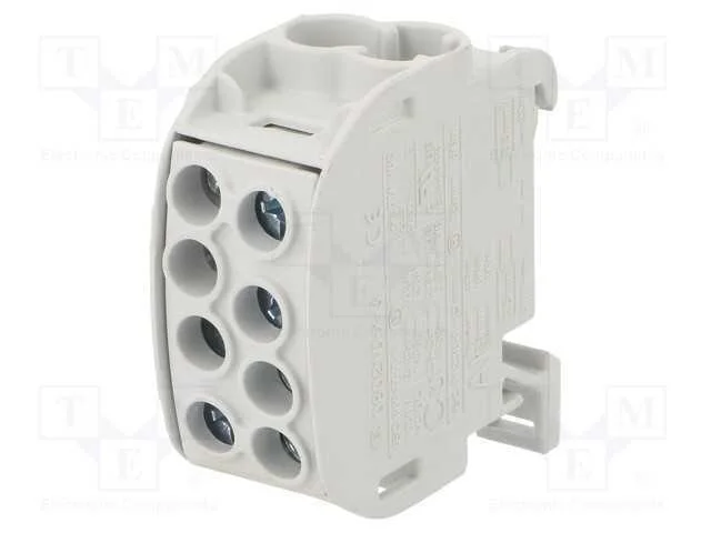 Conector: Bloco de Distribuição, 35mm2, Faixas: 1, Braçadeiras: 4