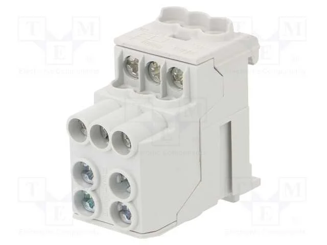 Conector: Bloco de Distribuição, 10mm2,25mm2, Faixas: 1, Cinzenta