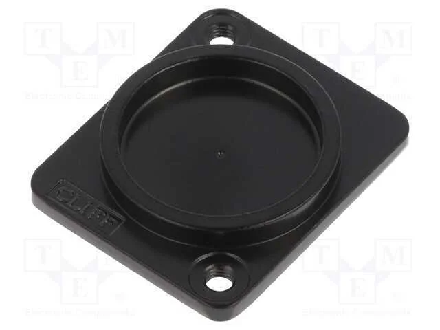 Tampa, Preta, Metal, Norma Xlr, Raster de Furos: 19x24mm, Rosca: M3