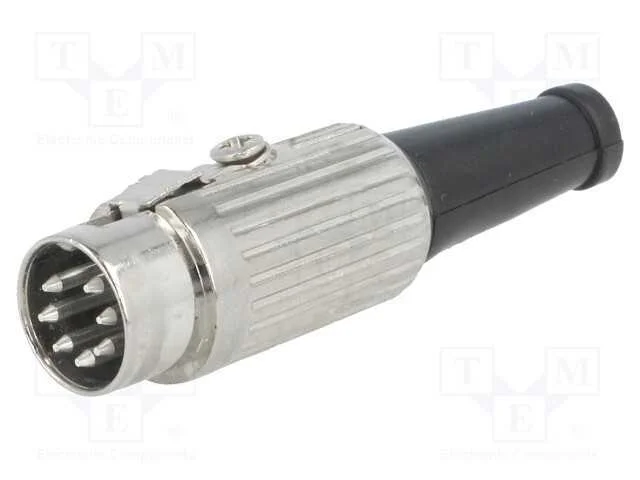 Ficha, Din, Macho, Pin: 7, Sistema: 270, Simples, com Cabo, Solda