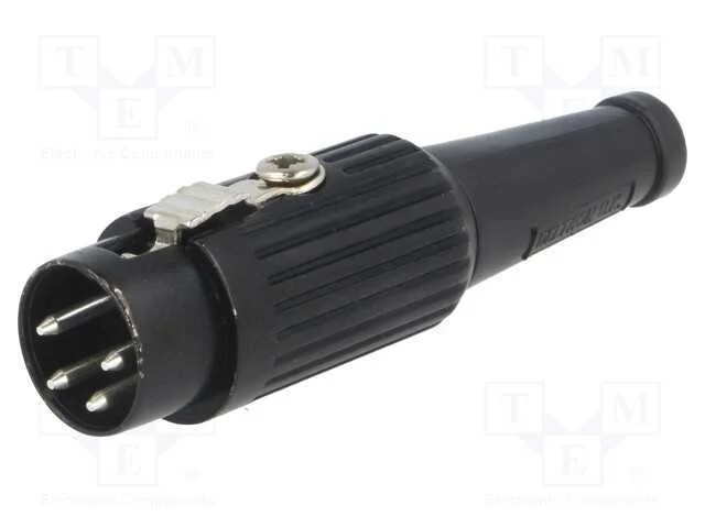 Ficha, Din, Macho, Pin: 4, Sistema: 216, Simples, com Cabo, Solda