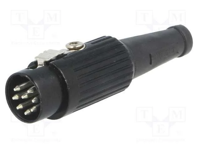 Ficha, Din, Macho, Pin: 8, Sistema: 270, Simples, com Cabo, Solda