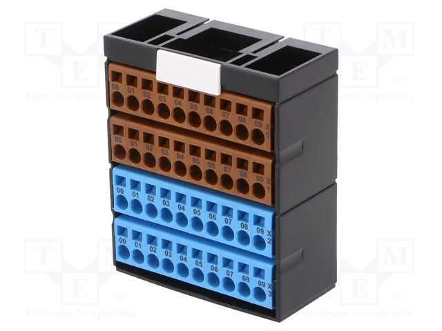 Conector: Bloco de Distribuição, Faixas: 2, Braçadeiras: 40, Ts35