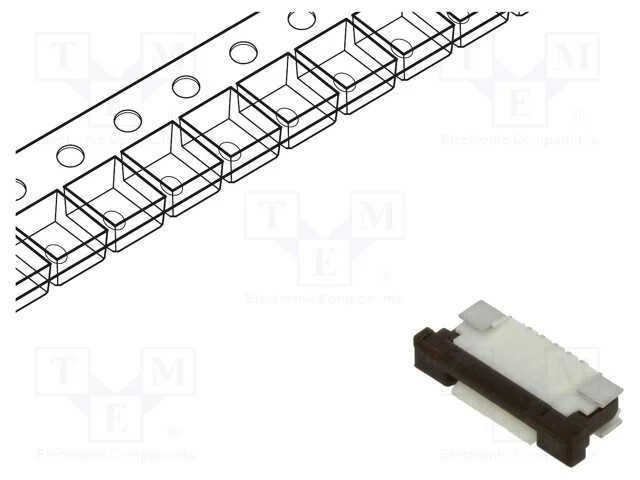 Conector: FFC/FPC, horizontais, PIN: 5, ZIF, SMT,.