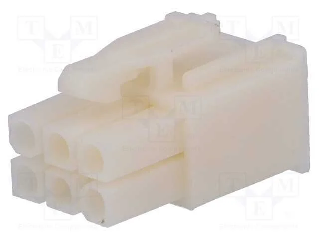 Ficha, Fio-Fio, F&ecirc;mea, Mini Universal Mate-N-Lok, 4,14mm, Pin: 6