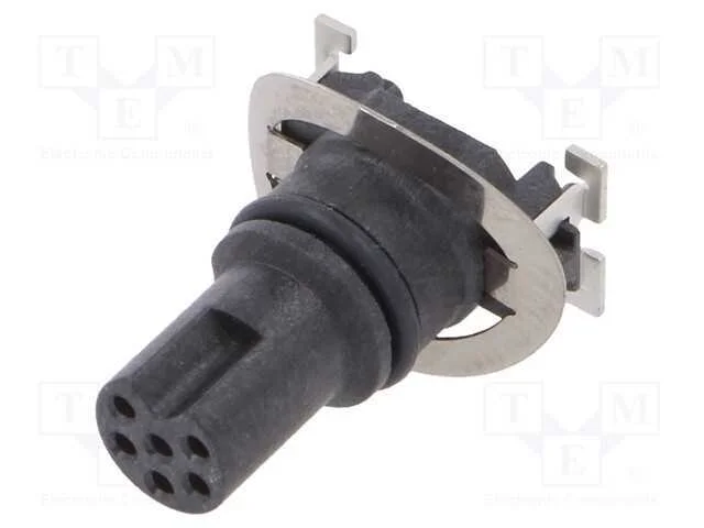Conector: M8, fêmea, PIN: 6, para PCB, tomada