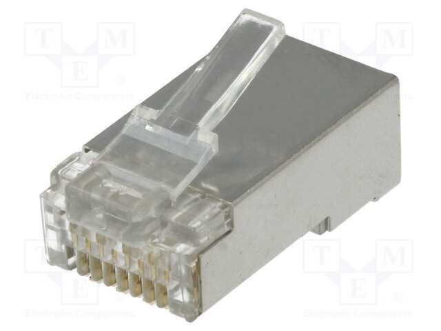 Ficha, RJ45, PIN: 8, blindadas, Sistema: 8p8c, co.