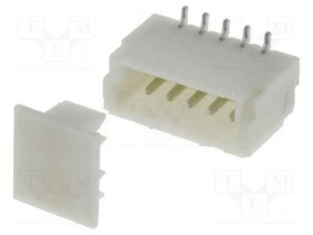 Tomada, Fio-Placa, Macho, 1mm, Pin: 5, Smt, 50v, 1a, Estanhado, 20mo