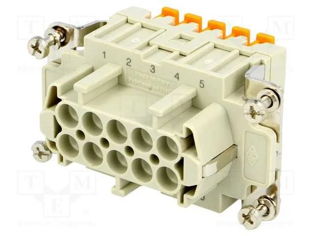 Conector: Hdc, Inserto de Contatos, Fêmea, Csh, Pin: 10, 10+Pe, 16a