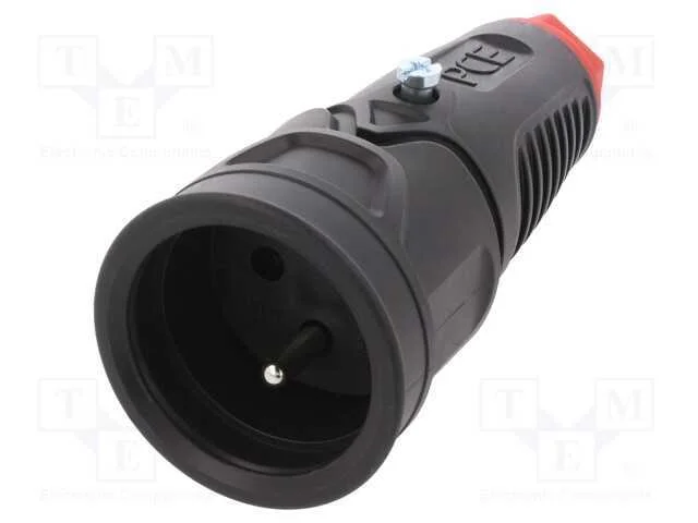 Conector: de alimentação, fêmea, tomada, 2P+PE, 2.
