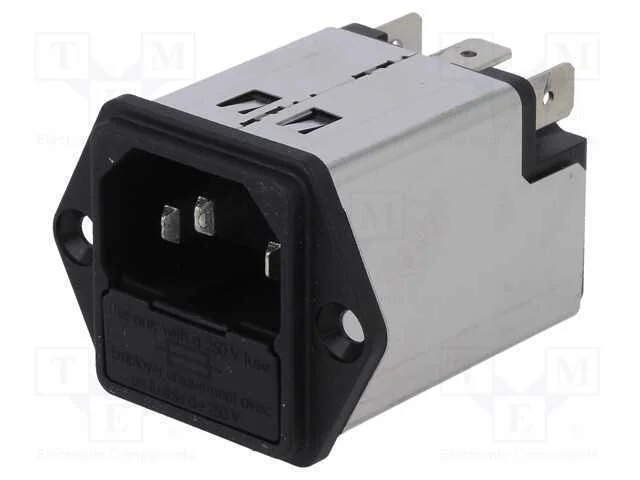 Conector: de alimentação, tomada, macho, 1A, 250V.