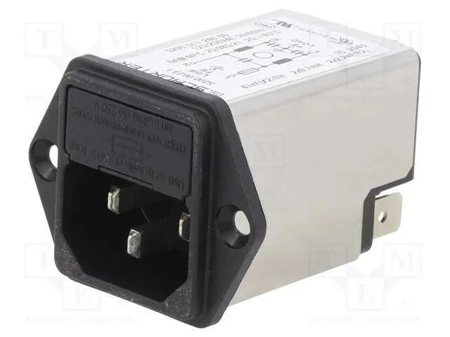 Conector: de alimentação, tomada, macho, 6A, 250V.