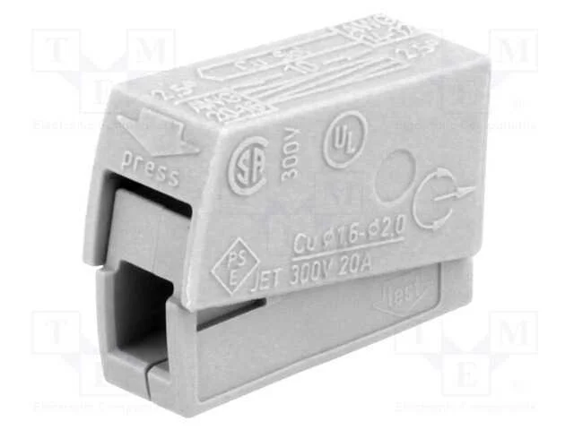 Conector rápido, aperto de molas, 0,5÷2,5mm2, 400.